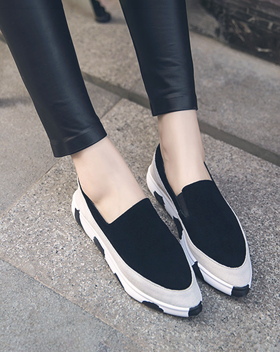 ♀Cow Pattern Sole Slip-On Shoes