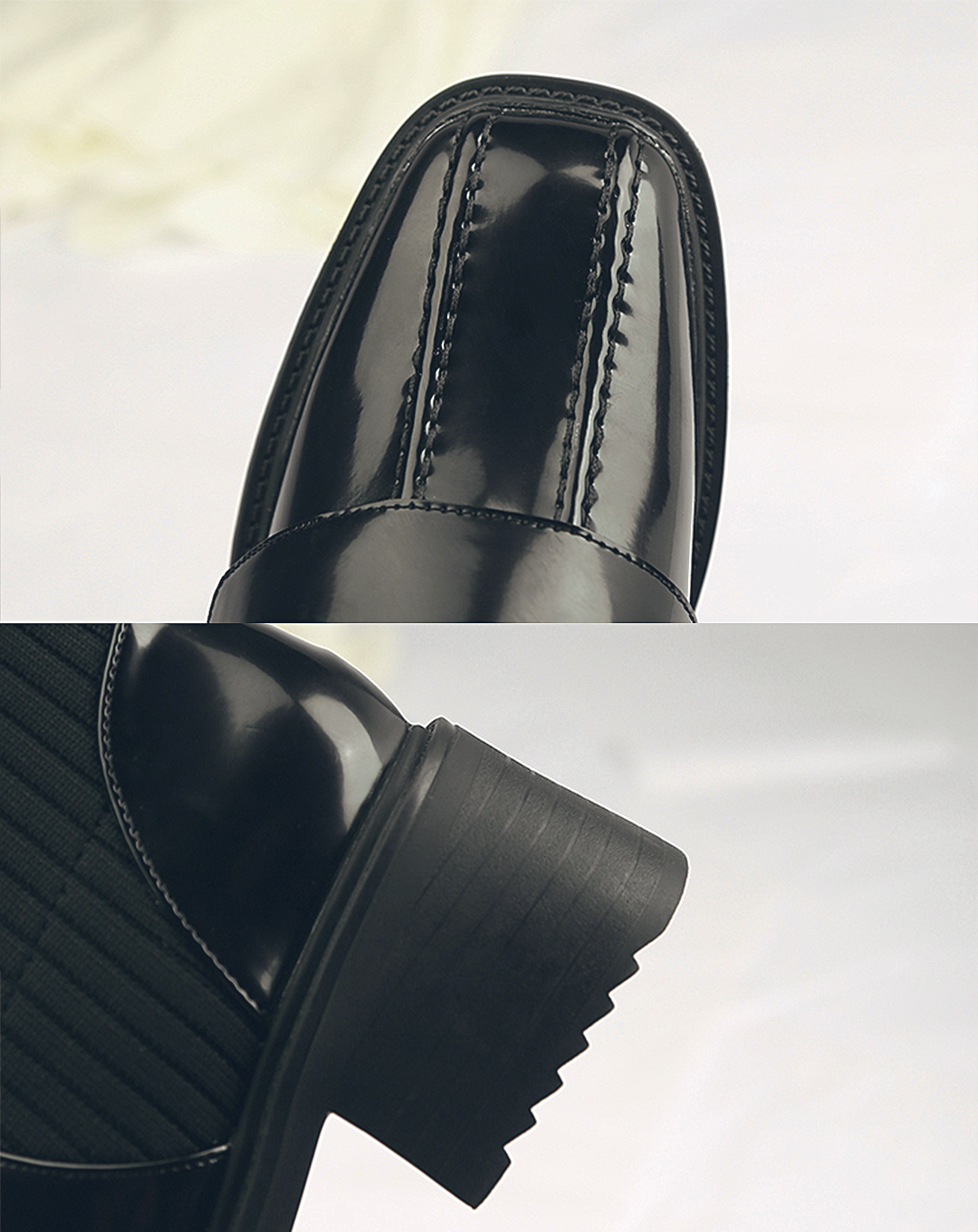 ♀Ribbed Socks Boots