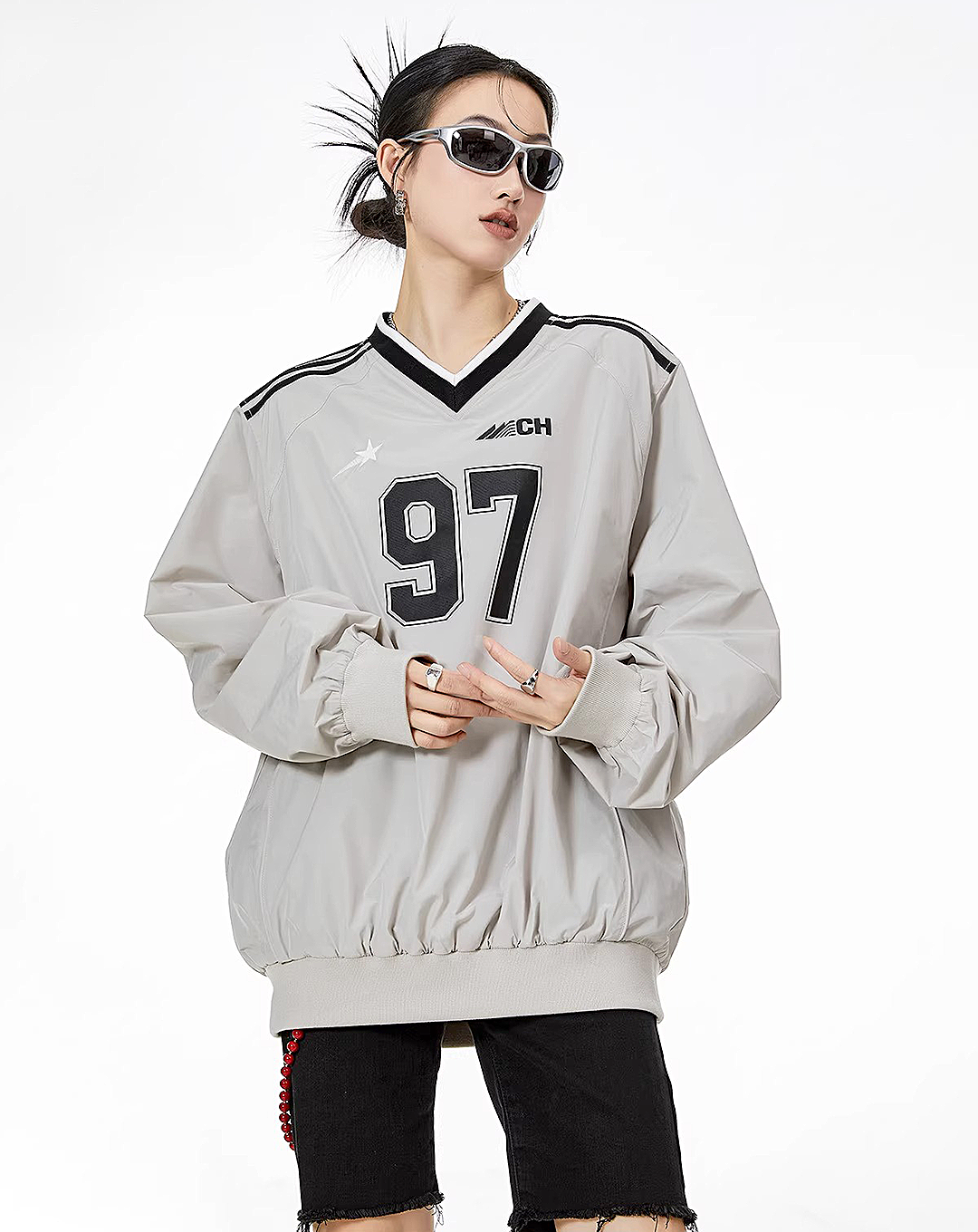 ♀V-Neck Sporty Shirt
