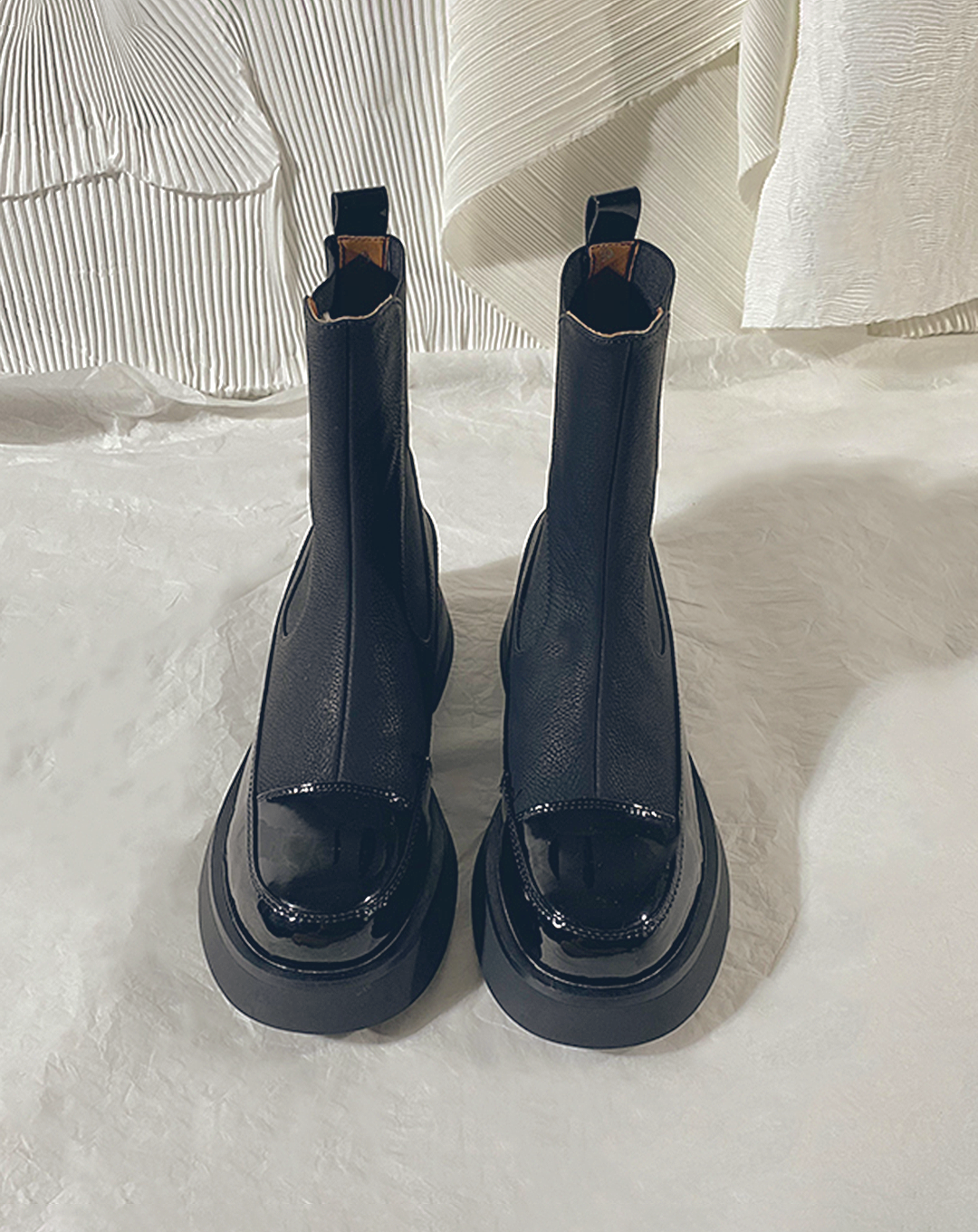 ♀Round Toe Chelsea Boots