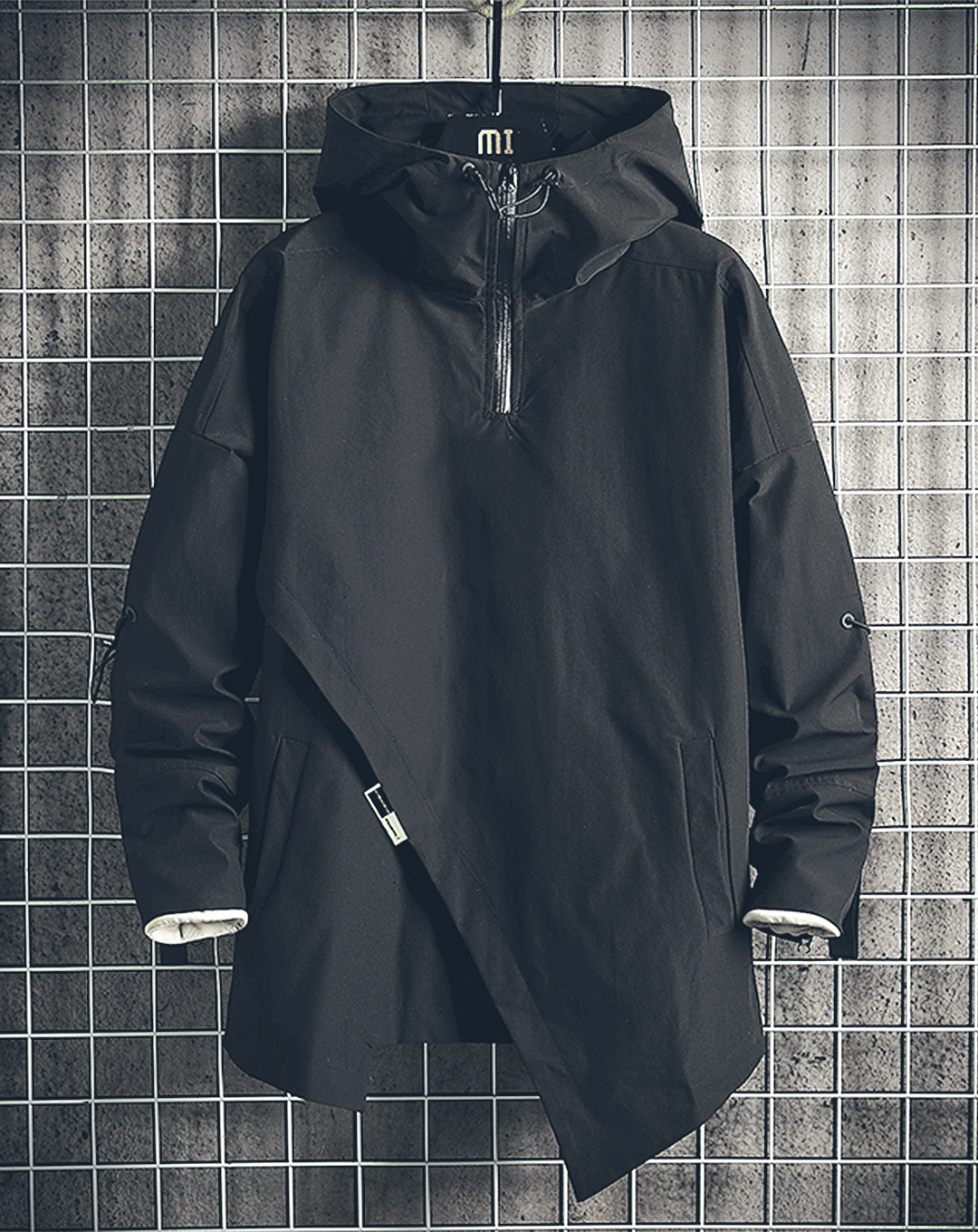 ♂Asymmetric Design Anorak Hoodie