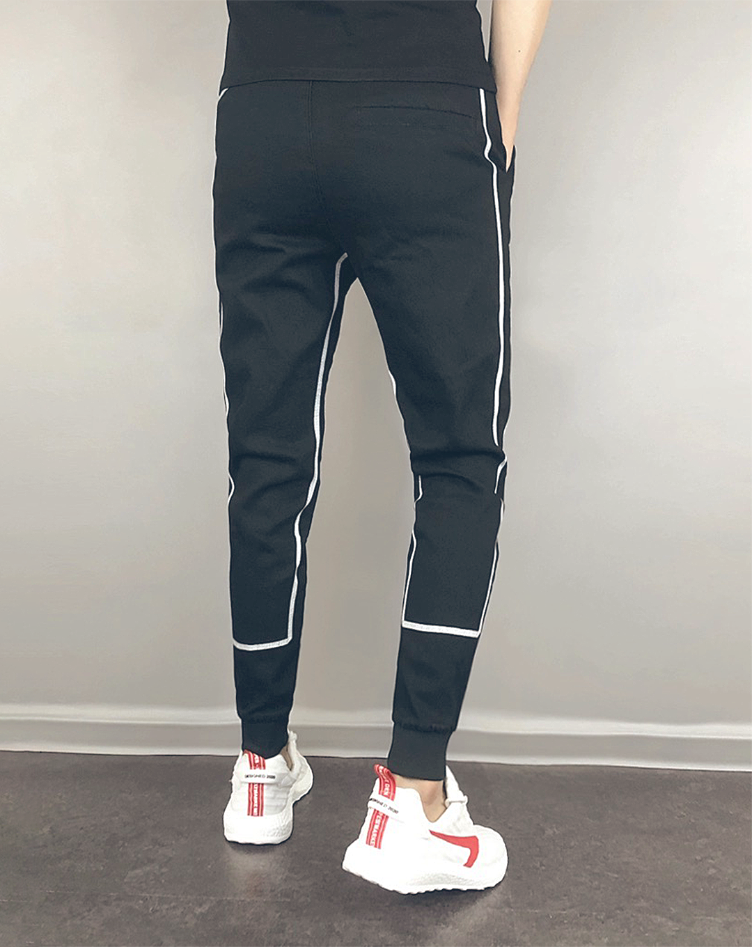 ♂Line Design Fitted Jogger Pants