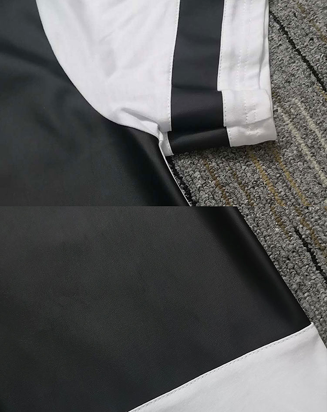 ♂Leather Switching T-shirt