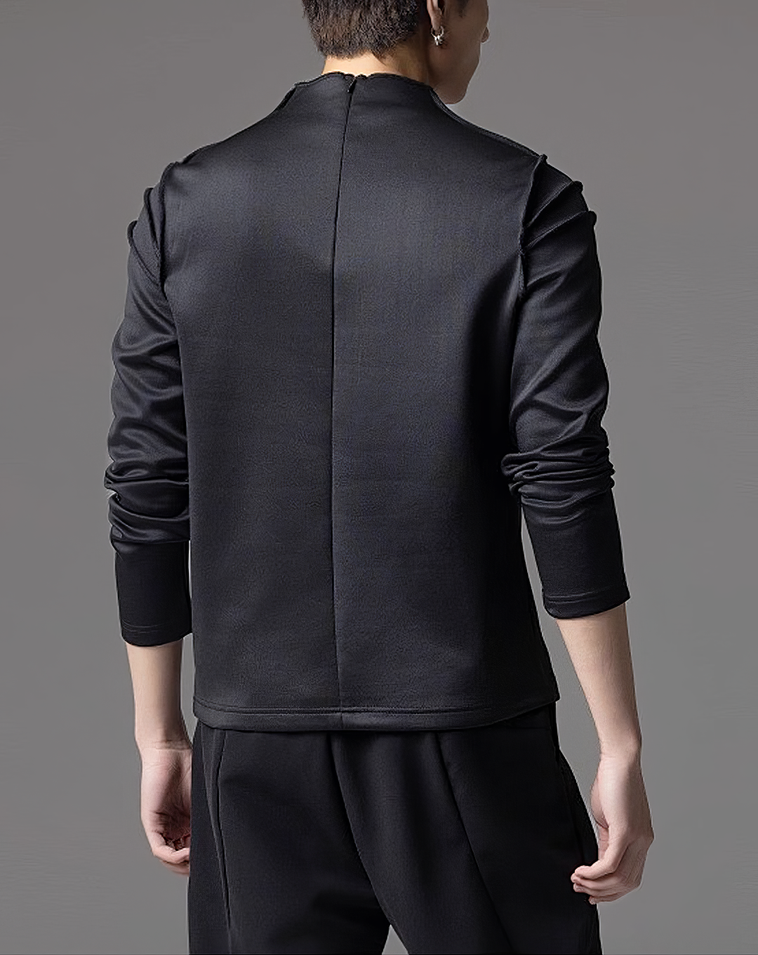 ♂Sharp Line High Neck Shirt