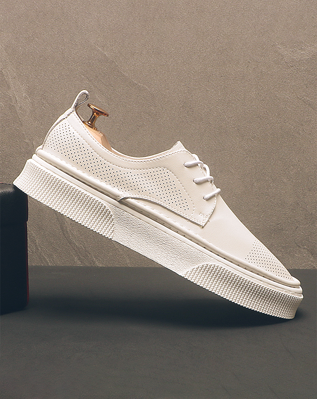 ♂♀Platform Mesh Leather Shoes