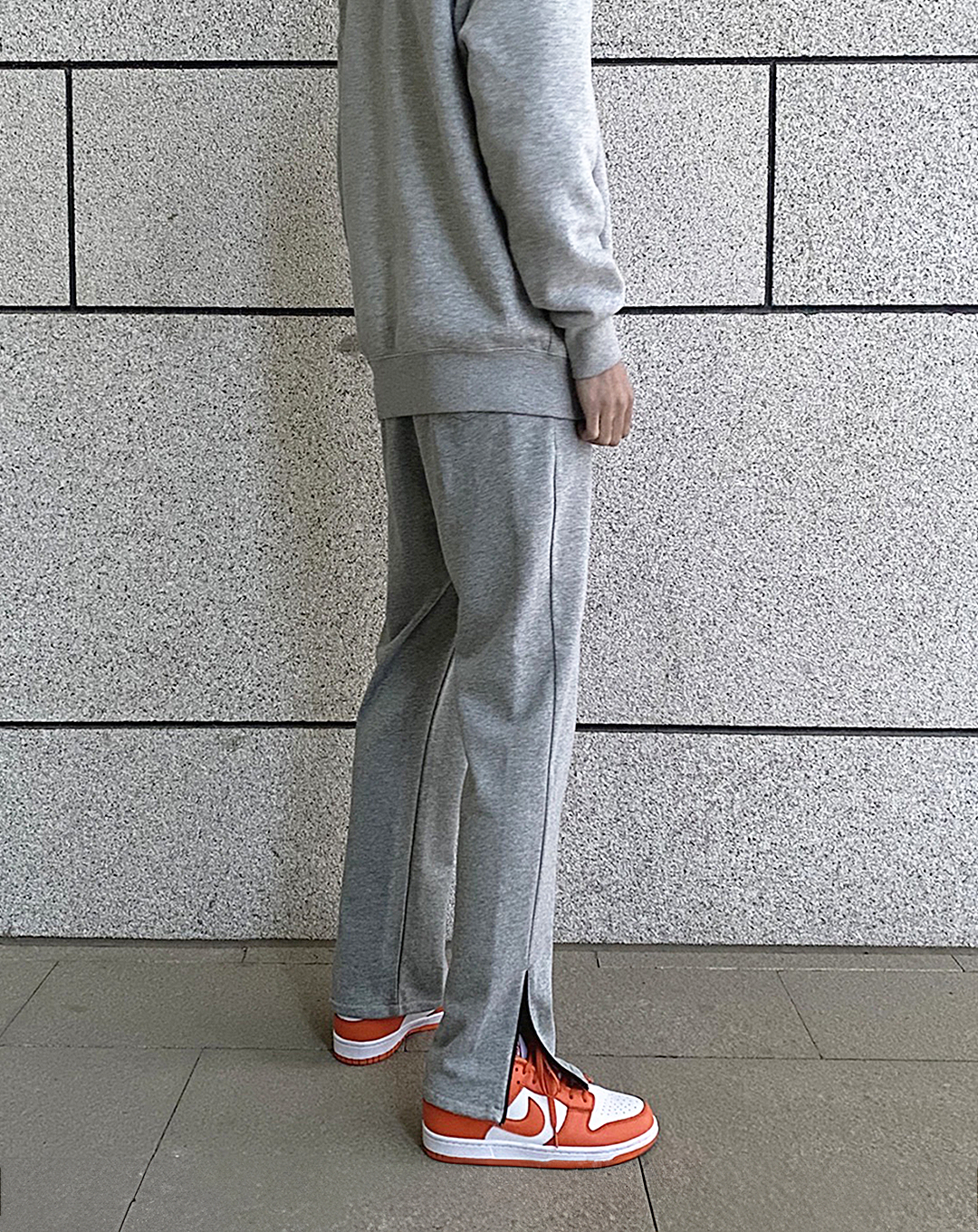 ♂Drawstring Side Slit Sweatpants