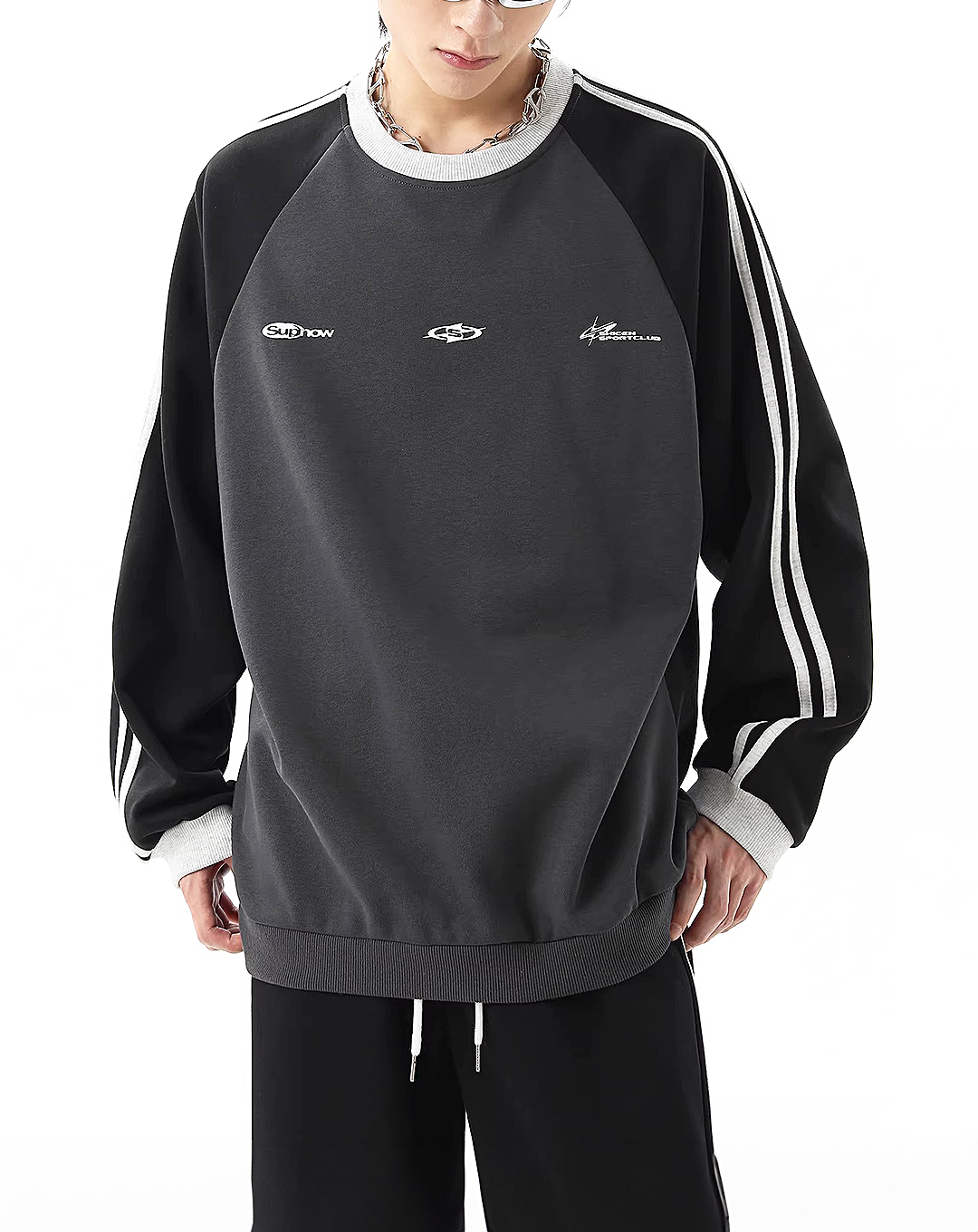 ♂Raglan Logo Stripe Sweatshirt