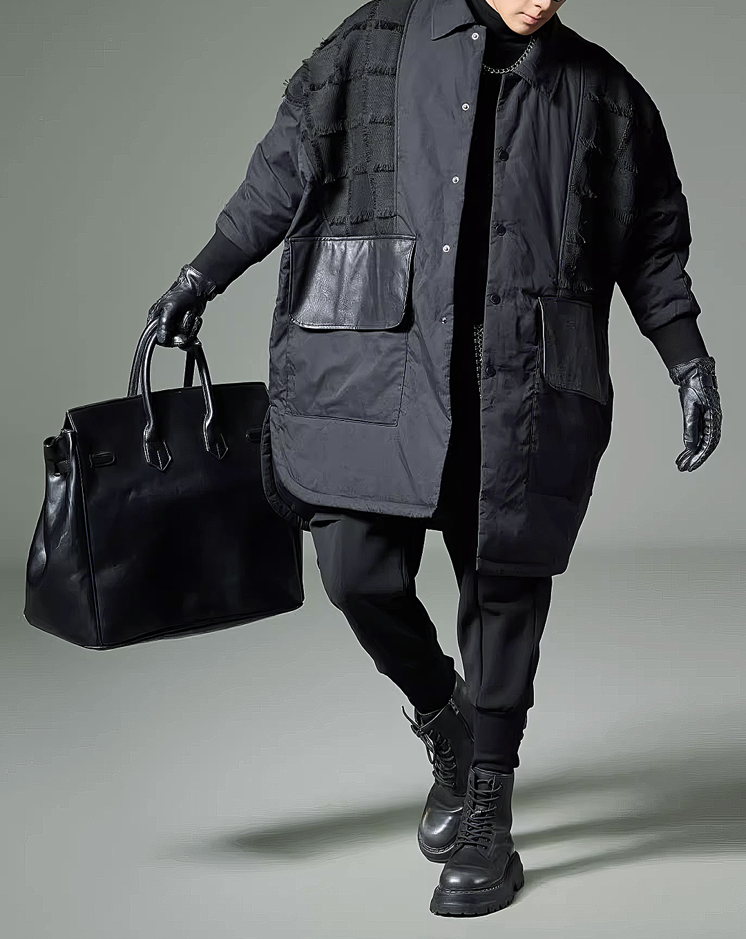 ♂Fringe Patchwork Coat