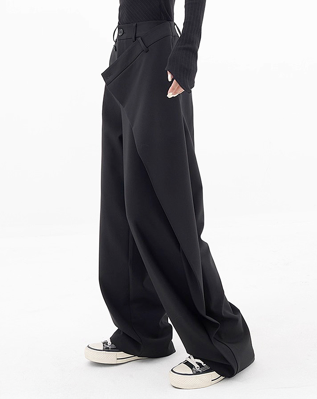 ♀Wrap Front Wide Pants