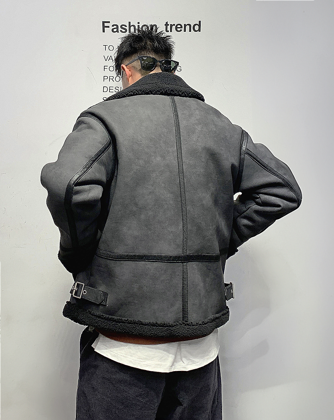 ♂Stand Neck Boa Jacket