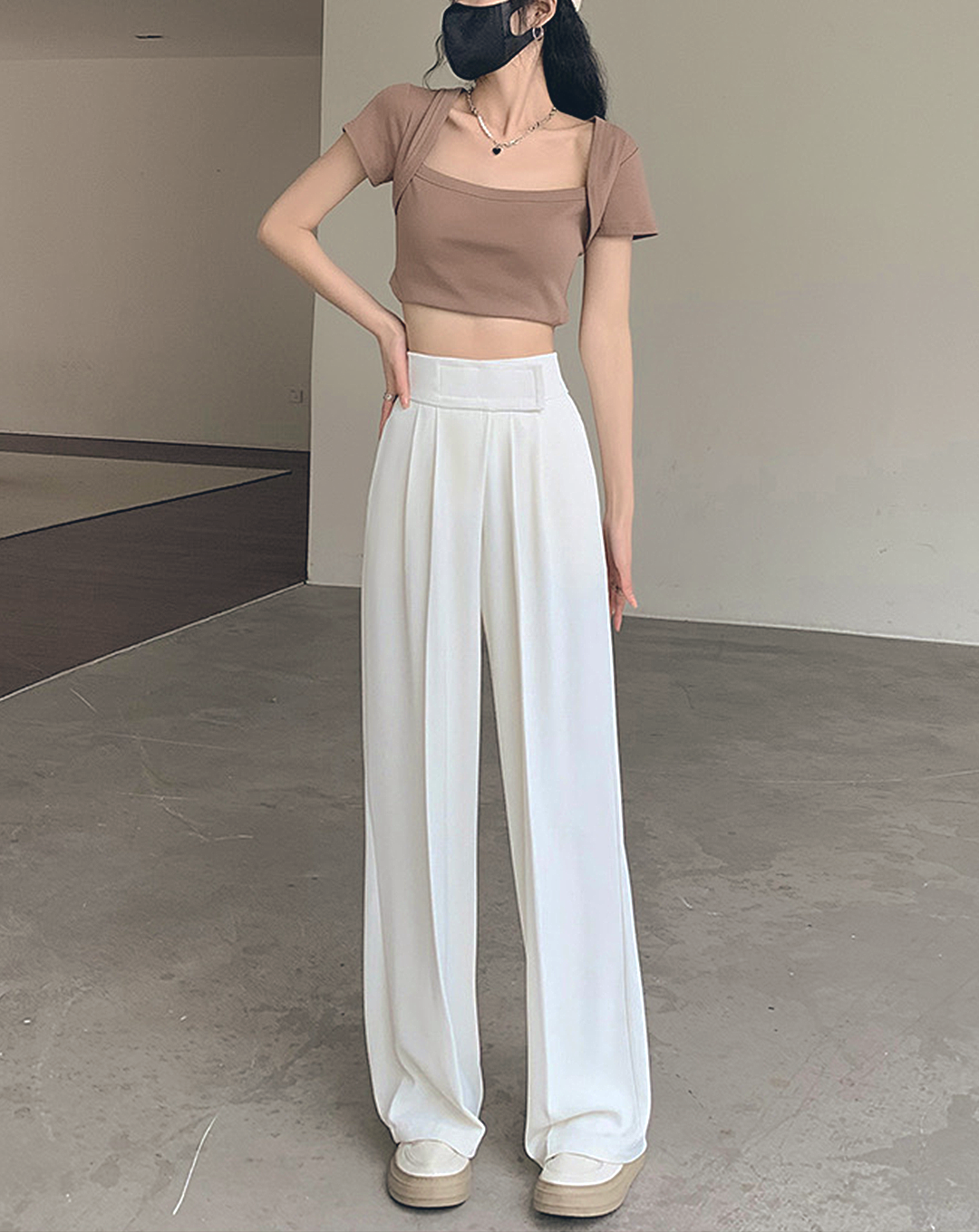 ♀High Waist Velcro Pants