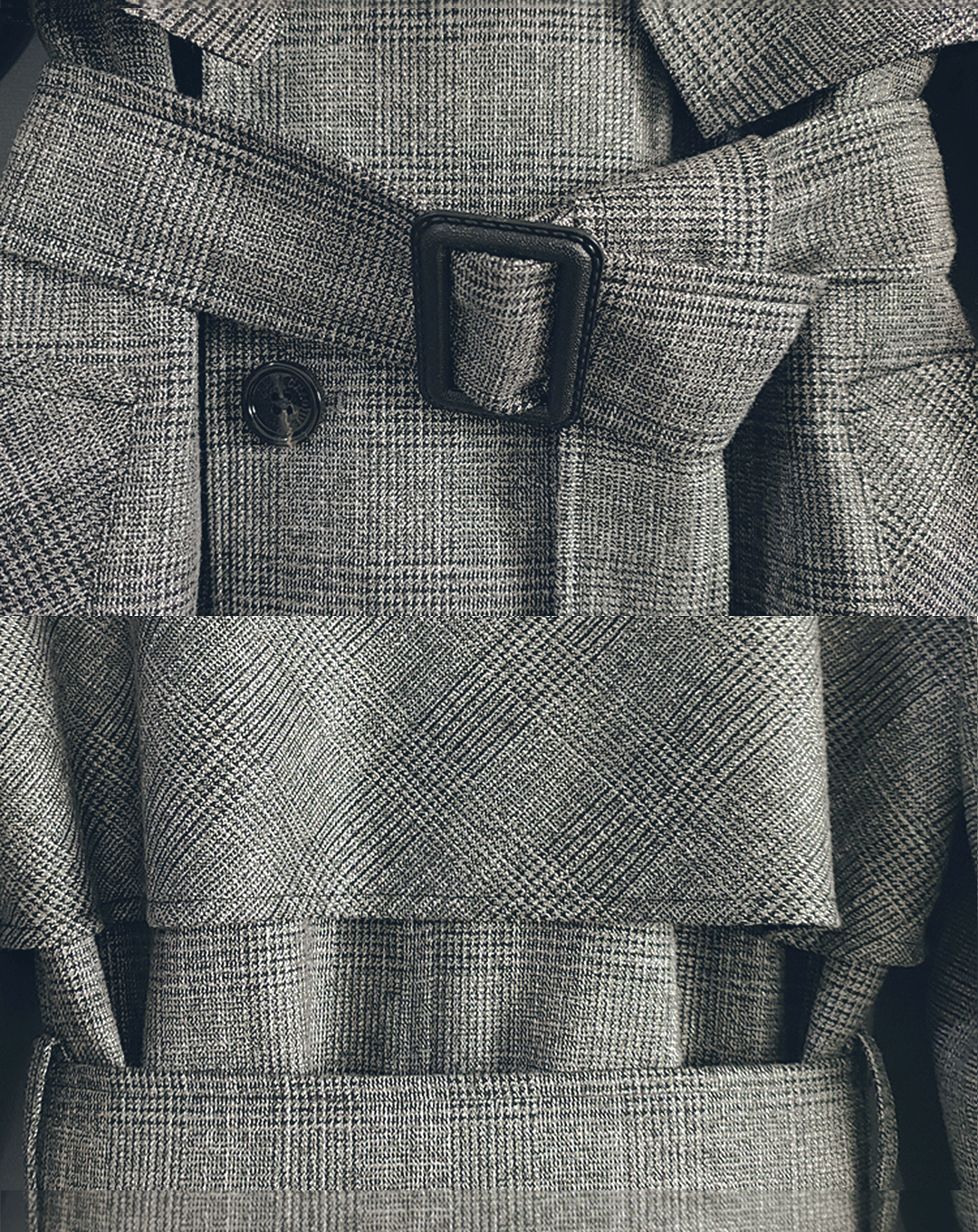 ♀Glen Check Trench Coat