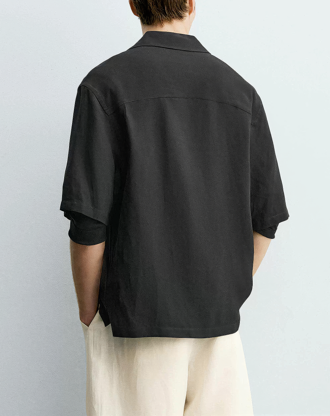 ♂Linen Blend Double Shirt