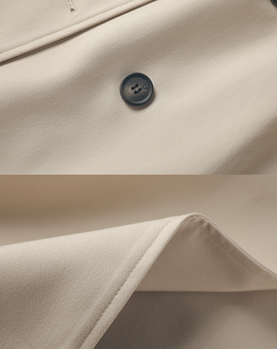 ♀Off White Trench Coat