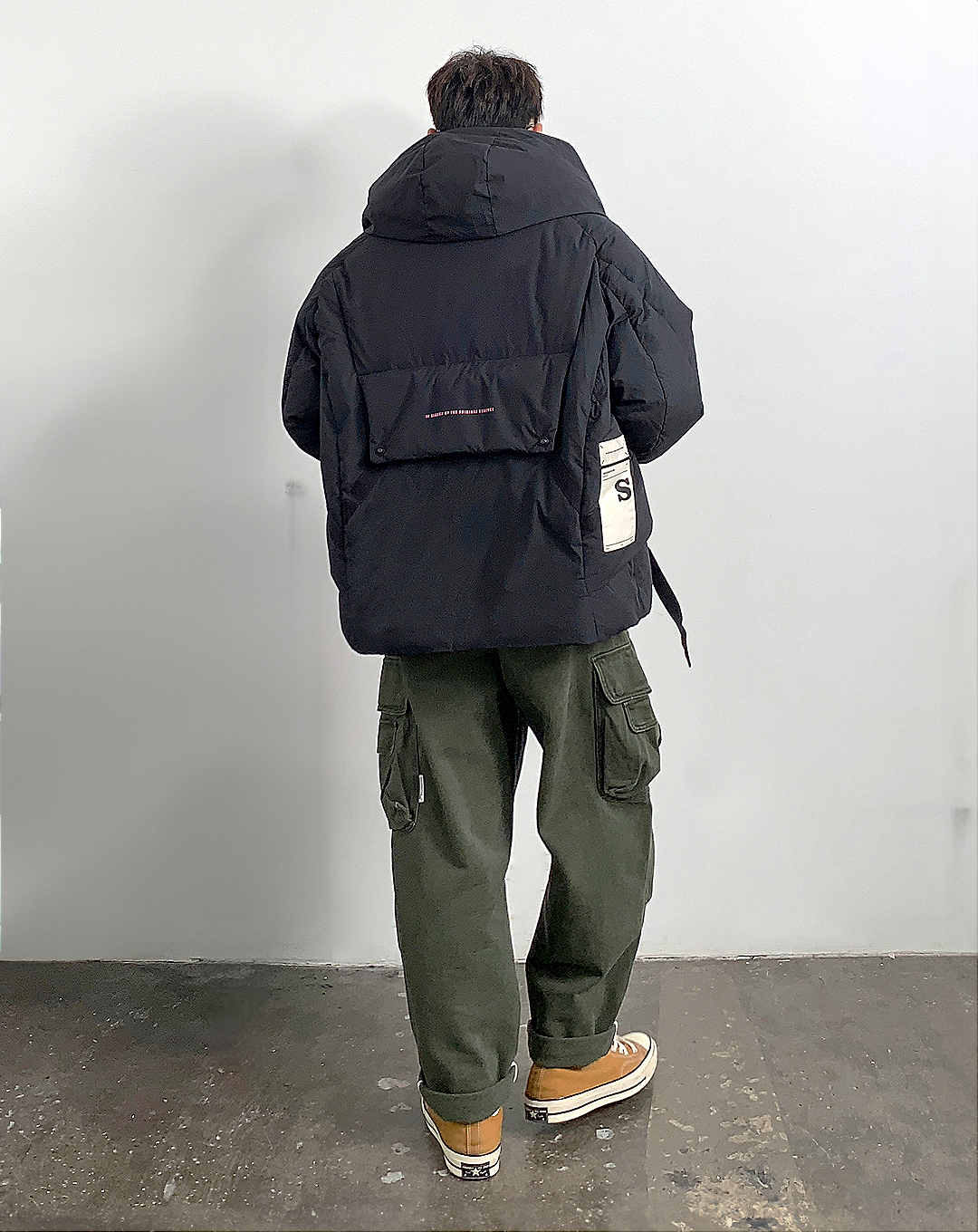 ♂Hooded Drawstring Down Jacket