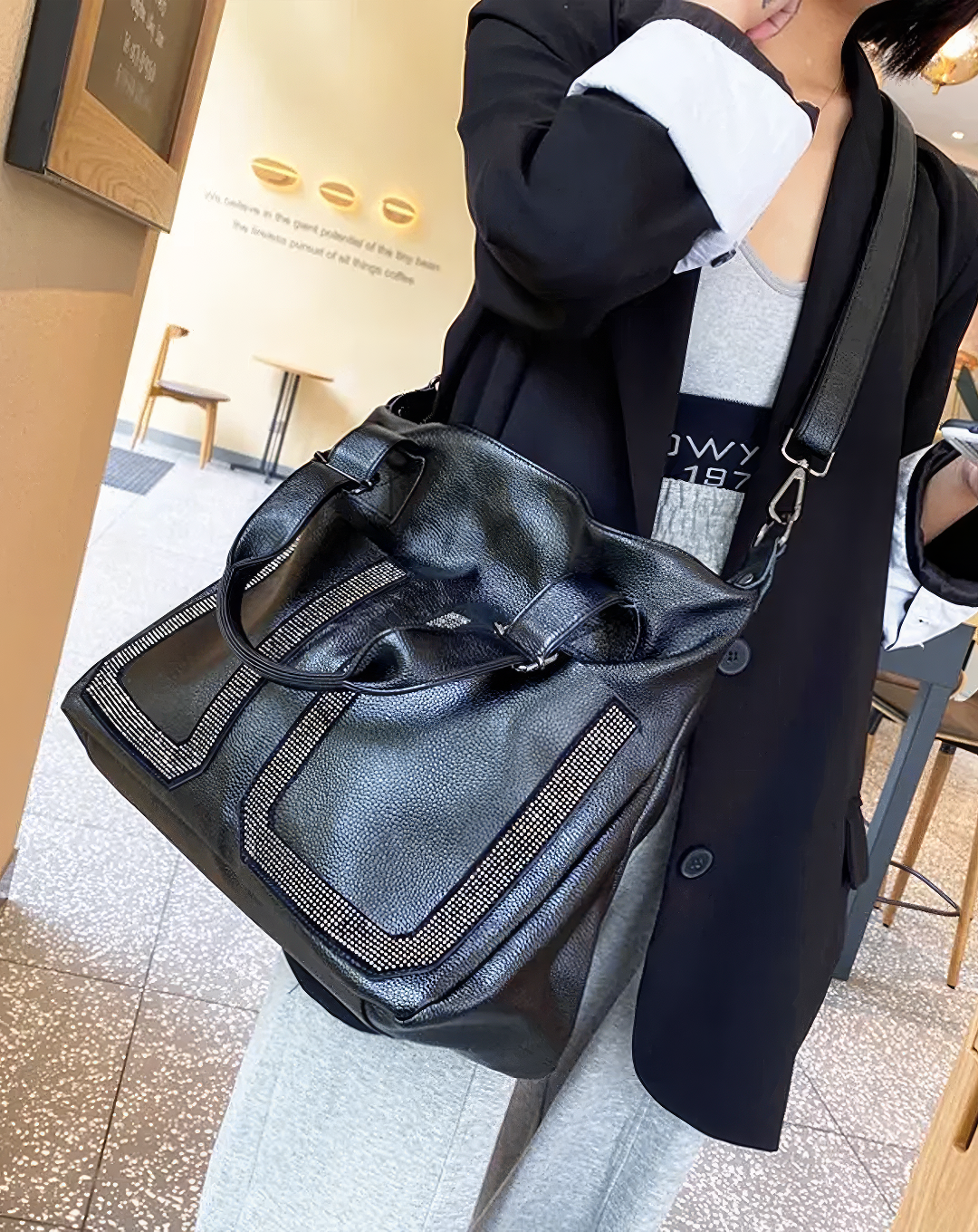 ♀本革/Sparkle Pocket Tote