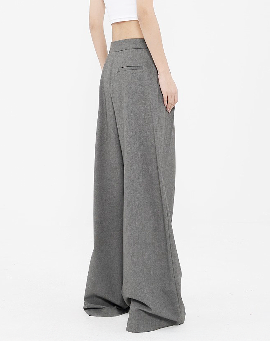♀Draped Wide Pants