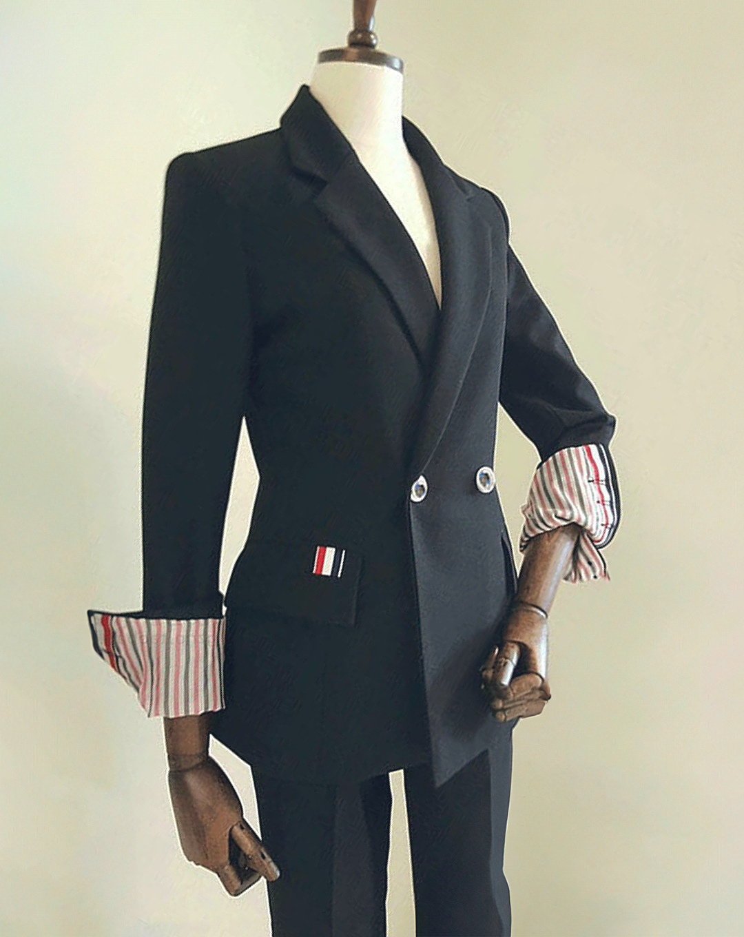 ♀Point Stripe Pants Suit