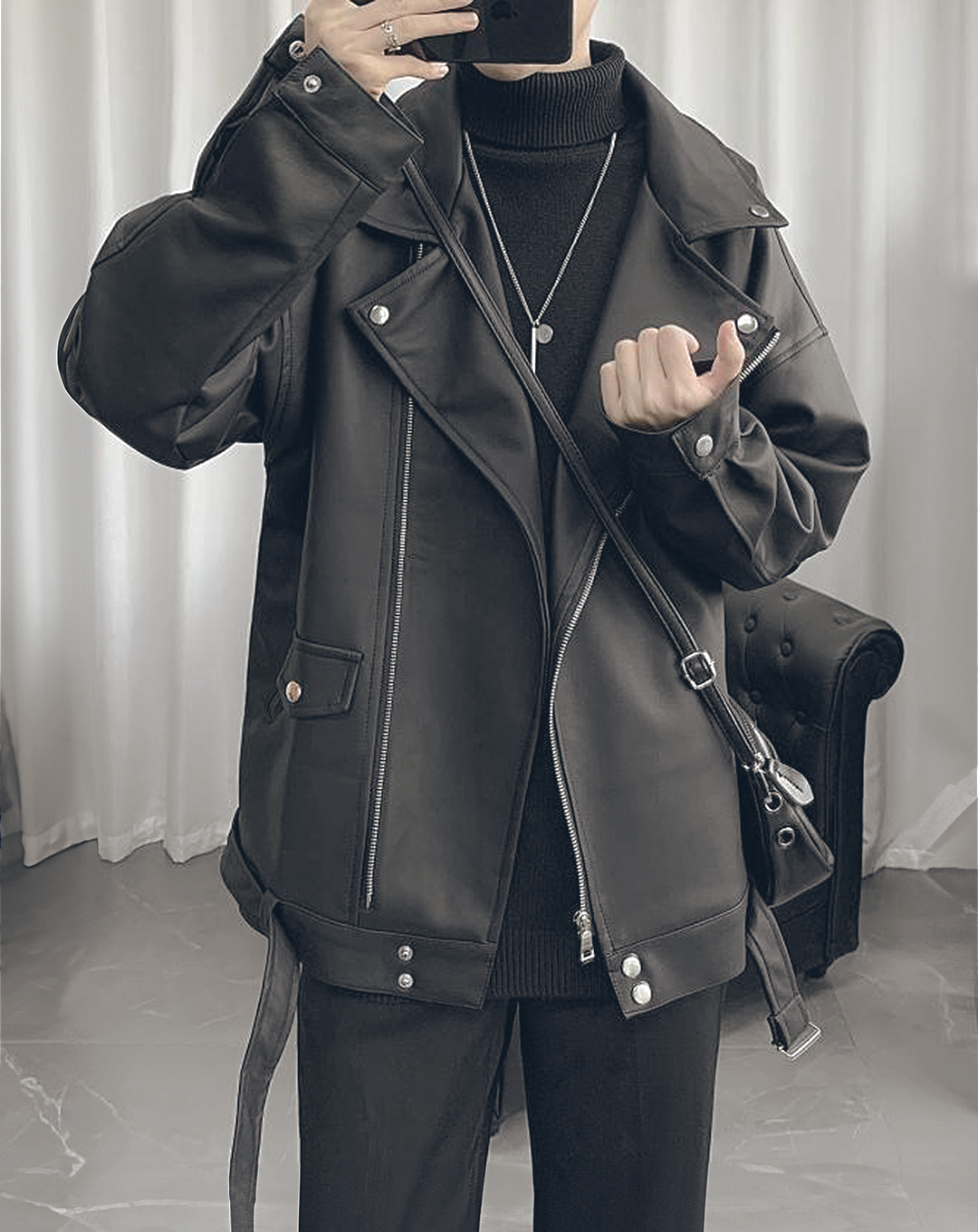 ♂Volume Silhouette Riders Jacket