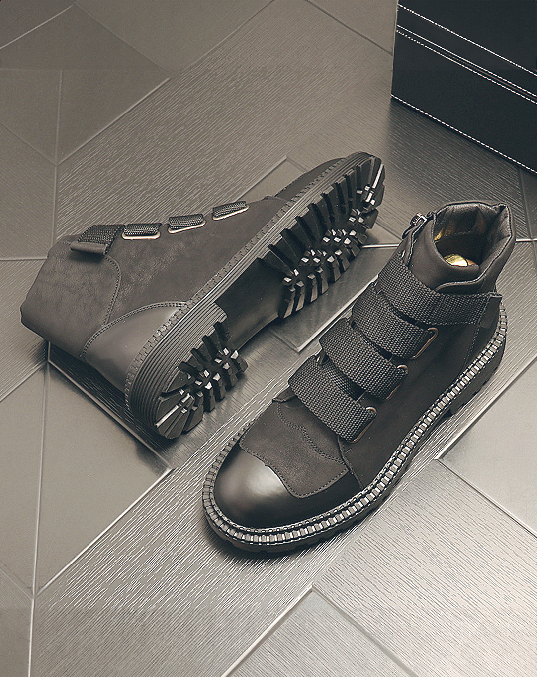 ♂♀Velcro Leather Boots