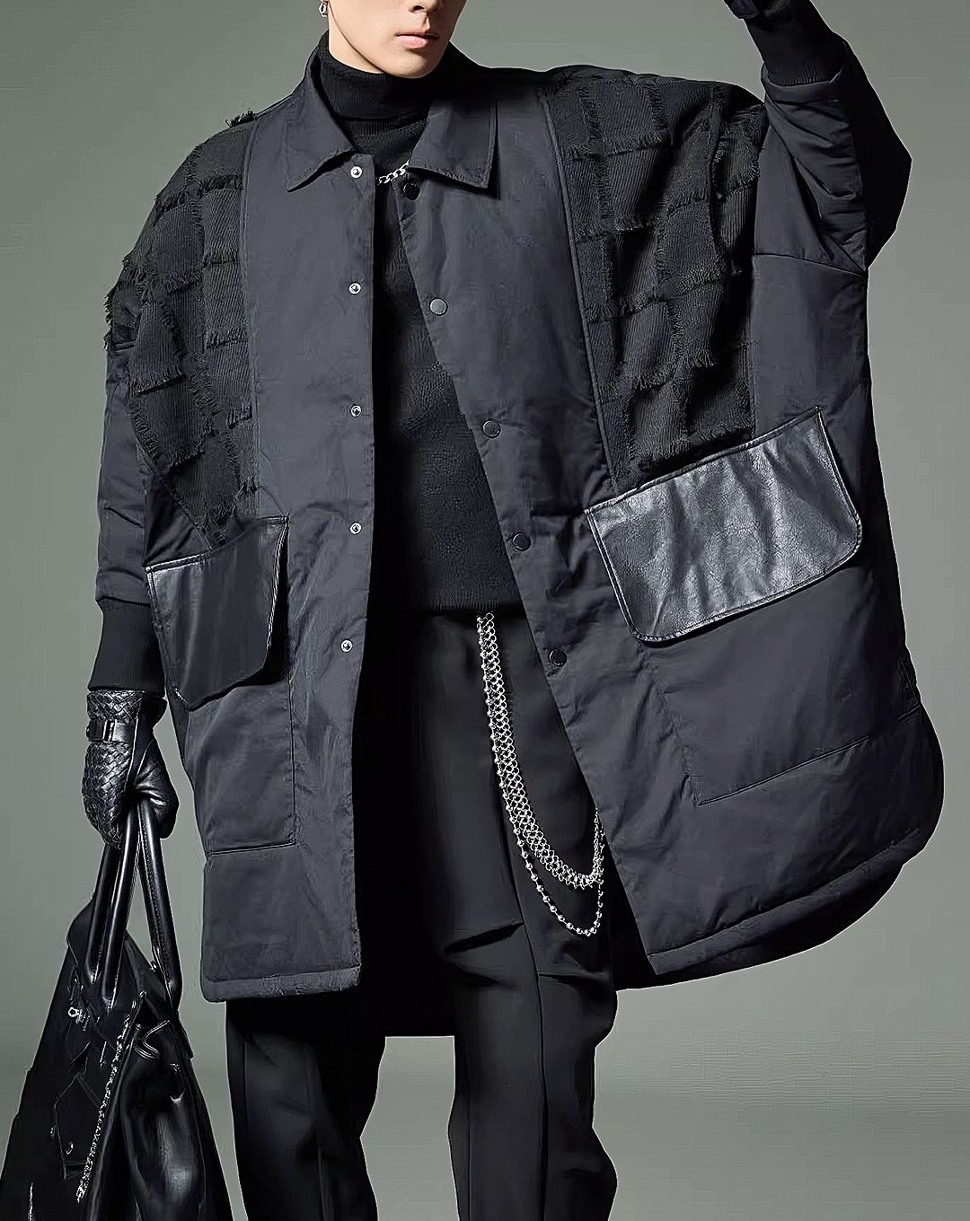 ♂Fringe Patchwork Coat