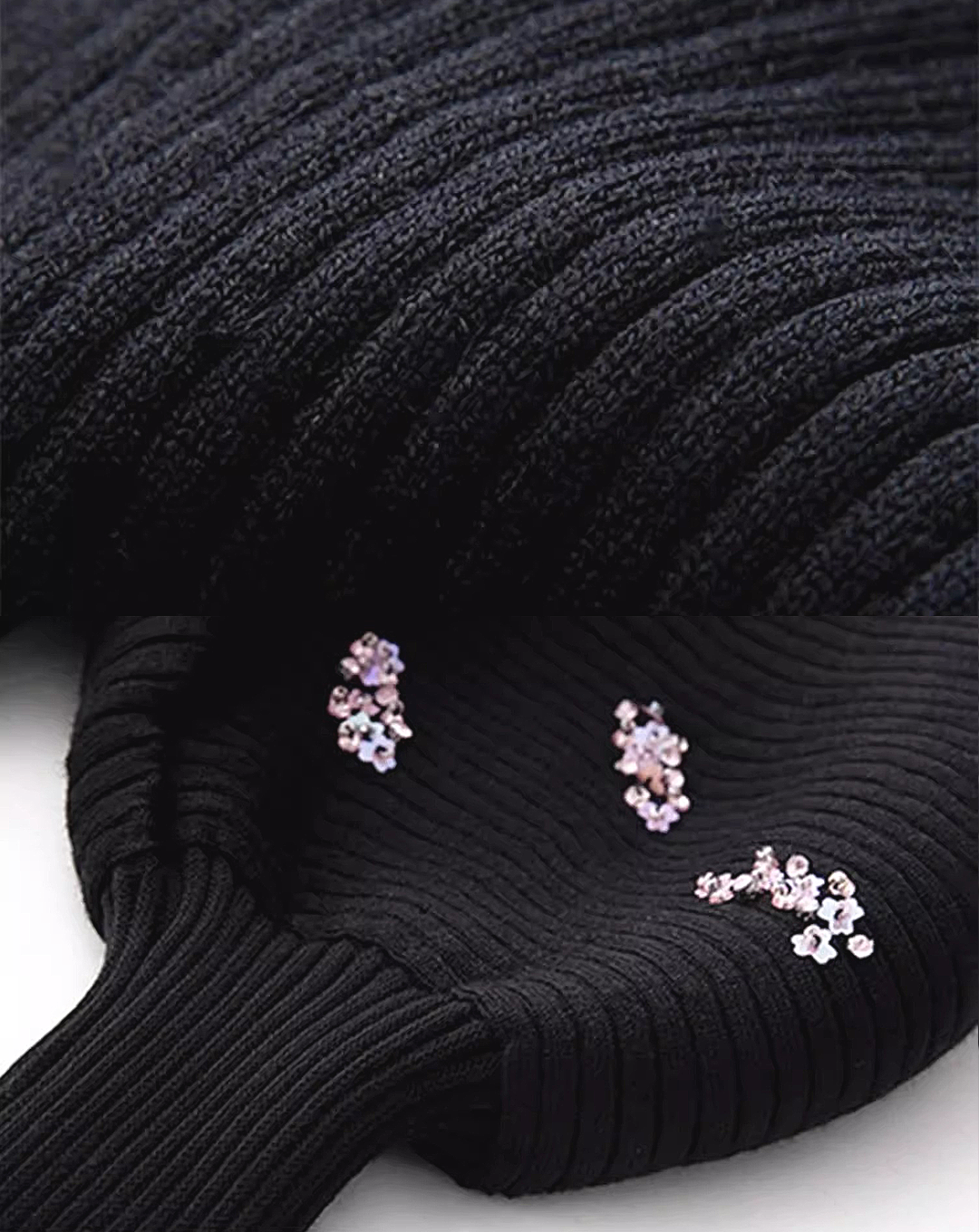 ♀Puff Sleeve Rib Cardigan