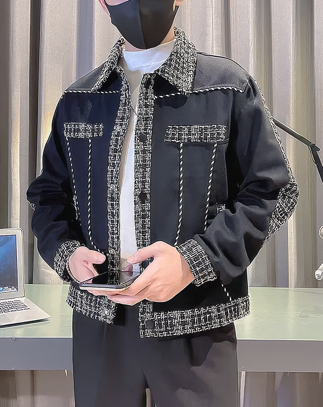 ♂Tweed Trim Jacket