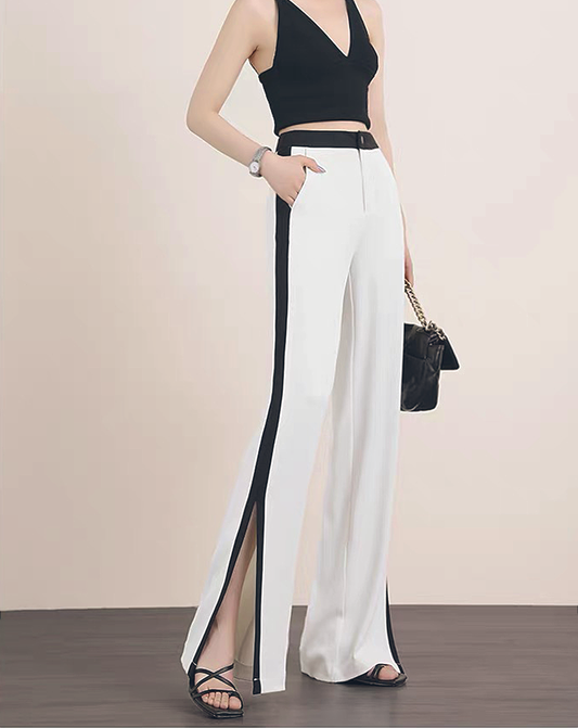 ♀Slit Line Flare Pants