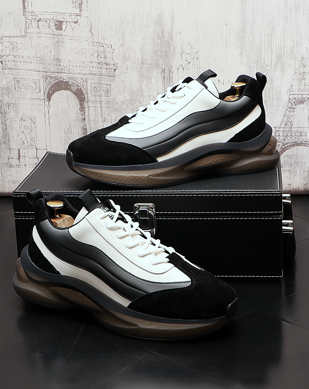 ♂♀Monotone Sporty Sneakers