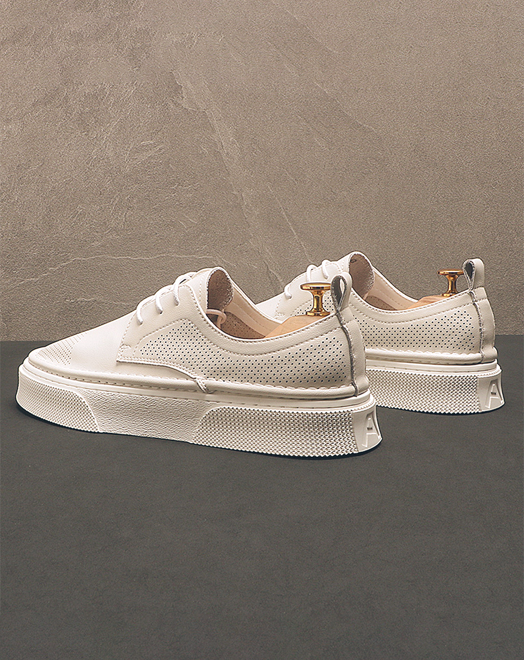♂♀Platform Mesh Leather Shoes