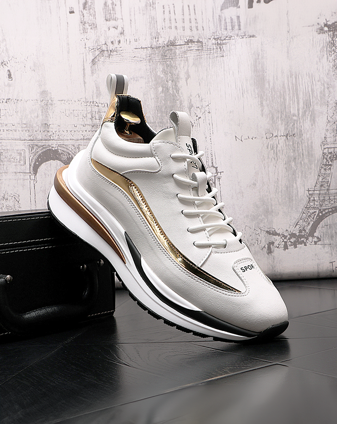 ♂♀Gold Line Sneakers