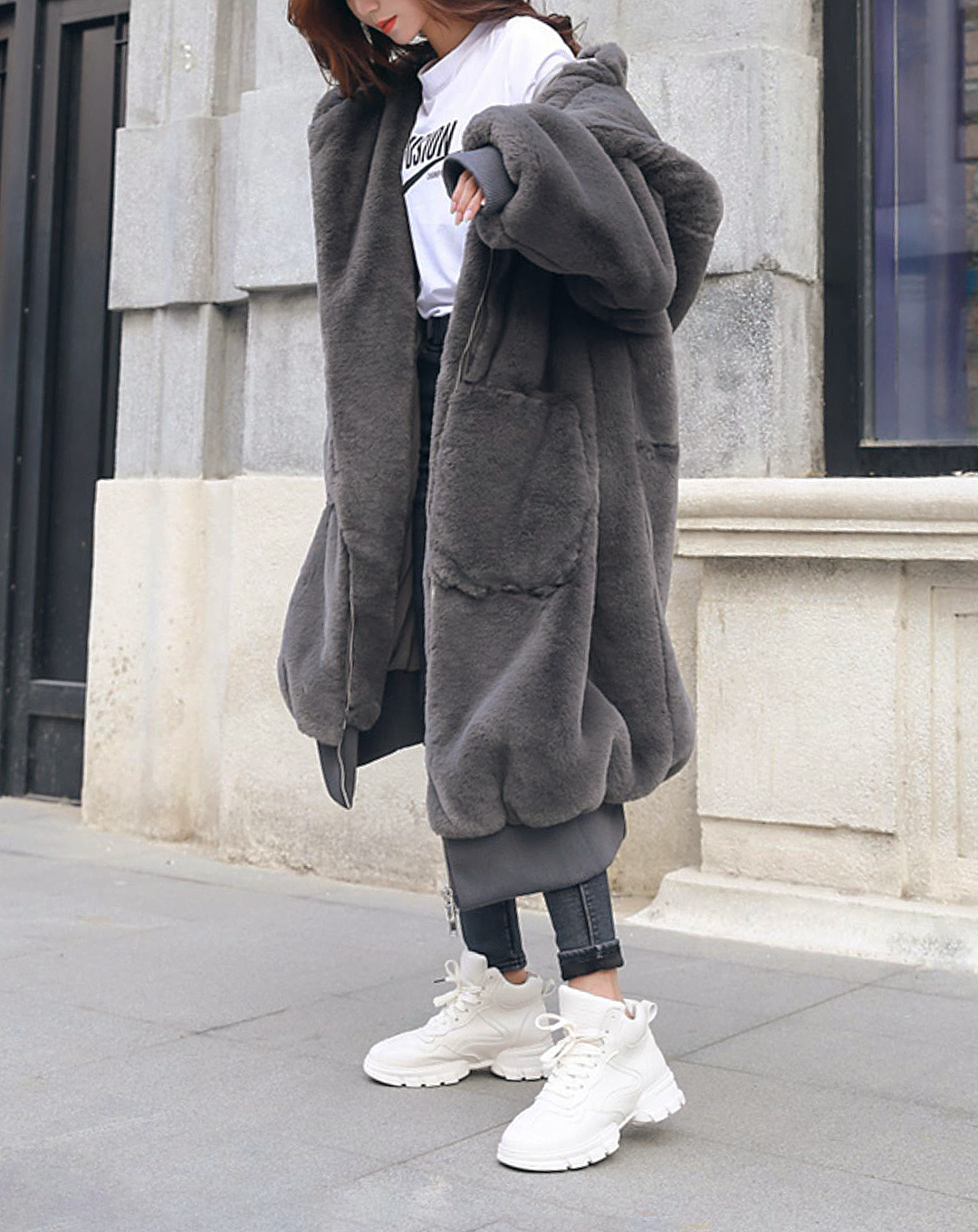 ♀Fur Long Coat
