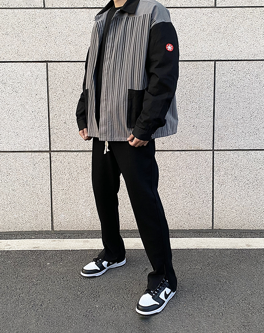 ♂Drawstring Side Slit Sweatpants