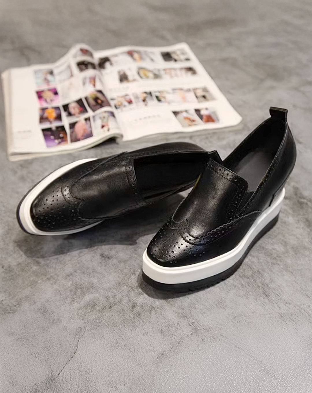 ♀本革/Wingtip Slip-on Shoes