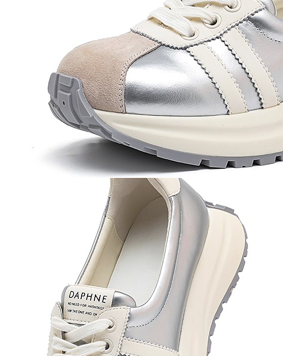 ♀Metallic Line Sneakers