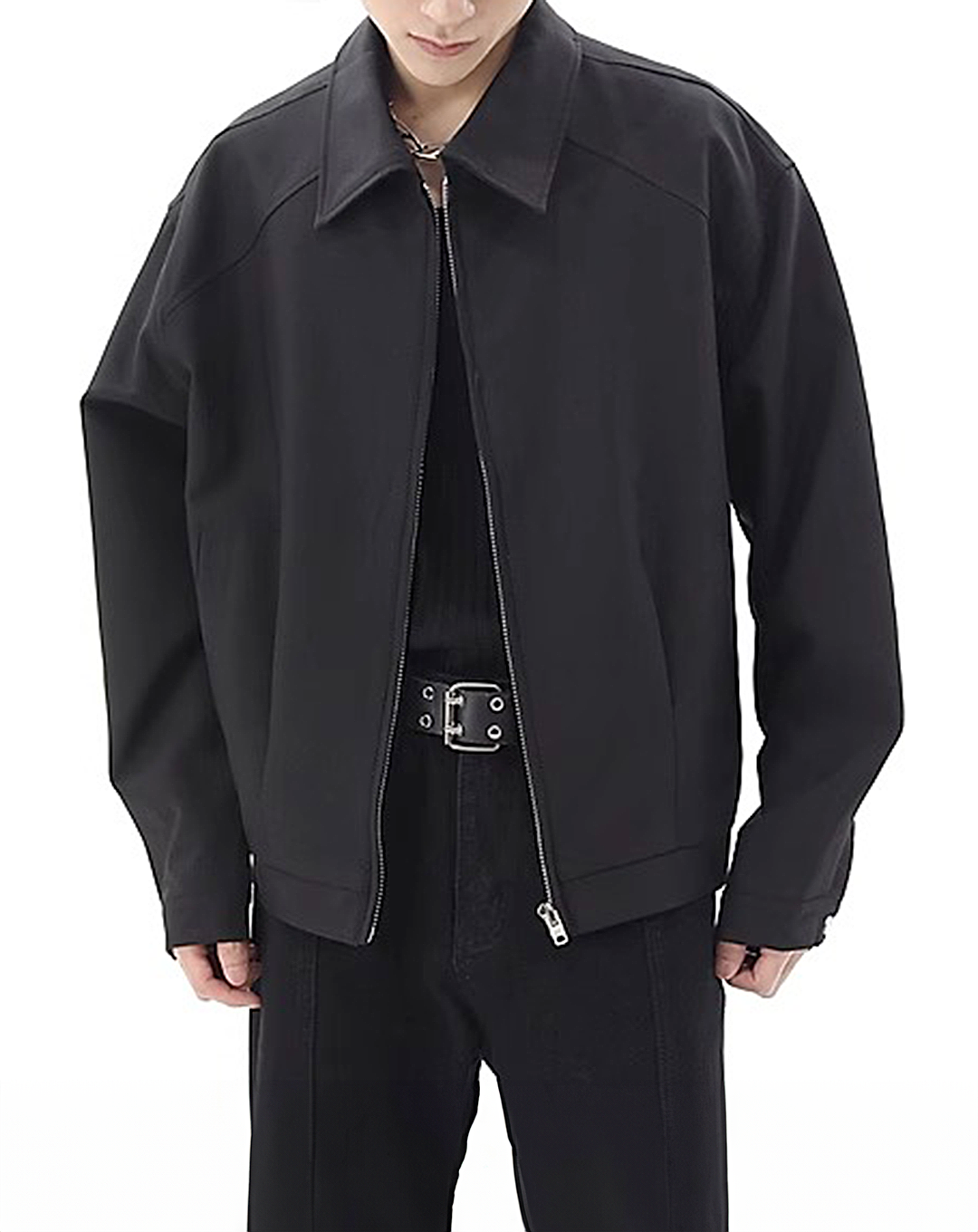 ♂Plain Zip-Up Jacket