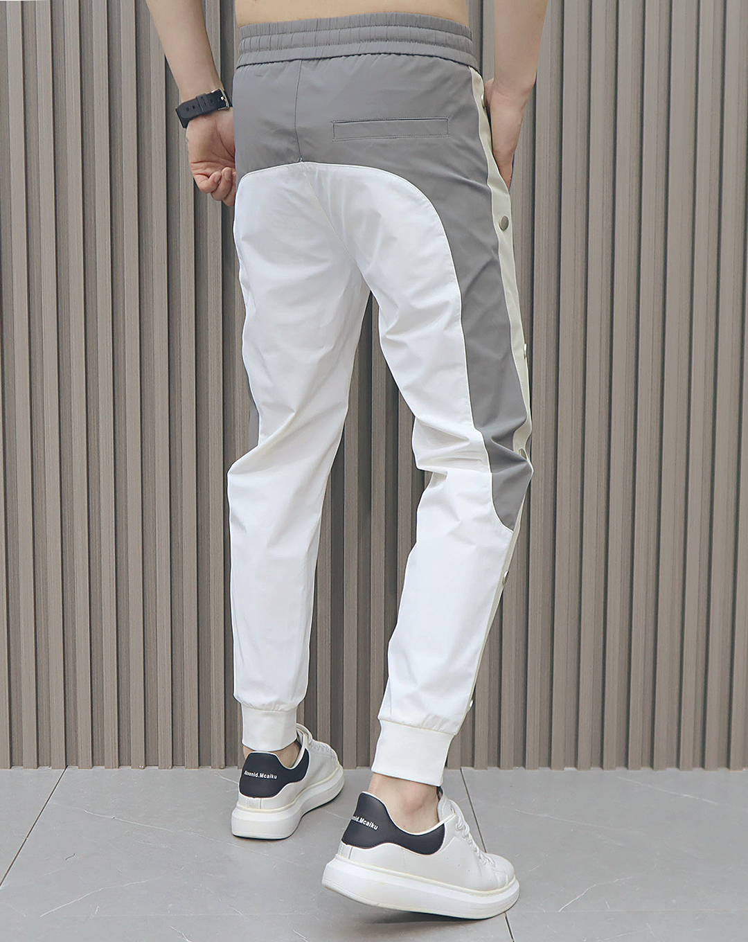 ♂Point Logo Side Button Pants
