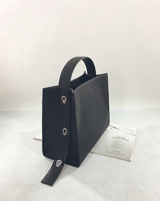 Eyelet Belt Square Bag