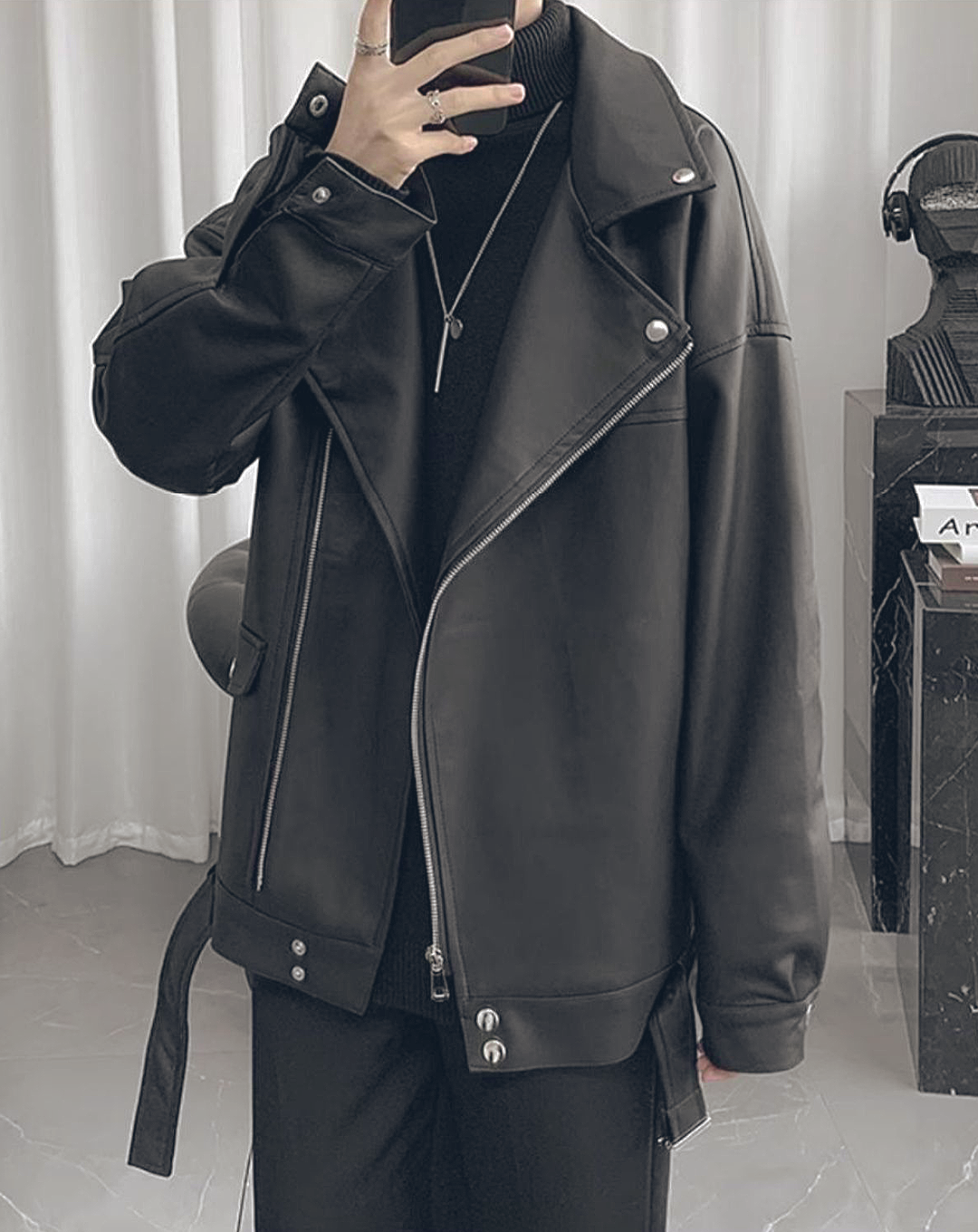 ♂Volume Silhouette Riders Jacket
