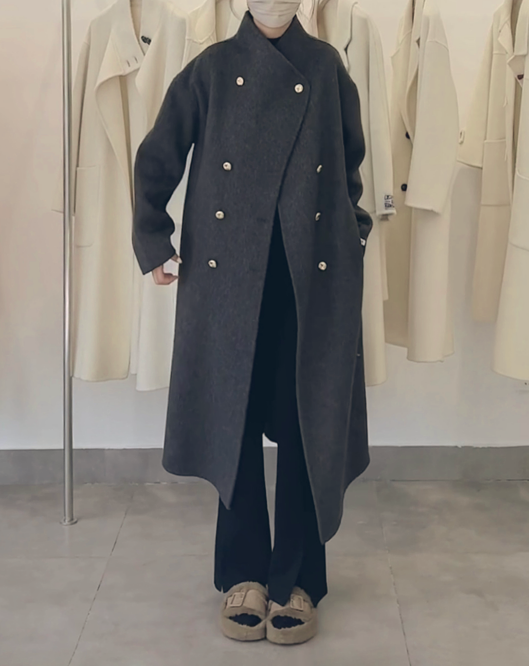 ♀Wool Over Wrap Coat