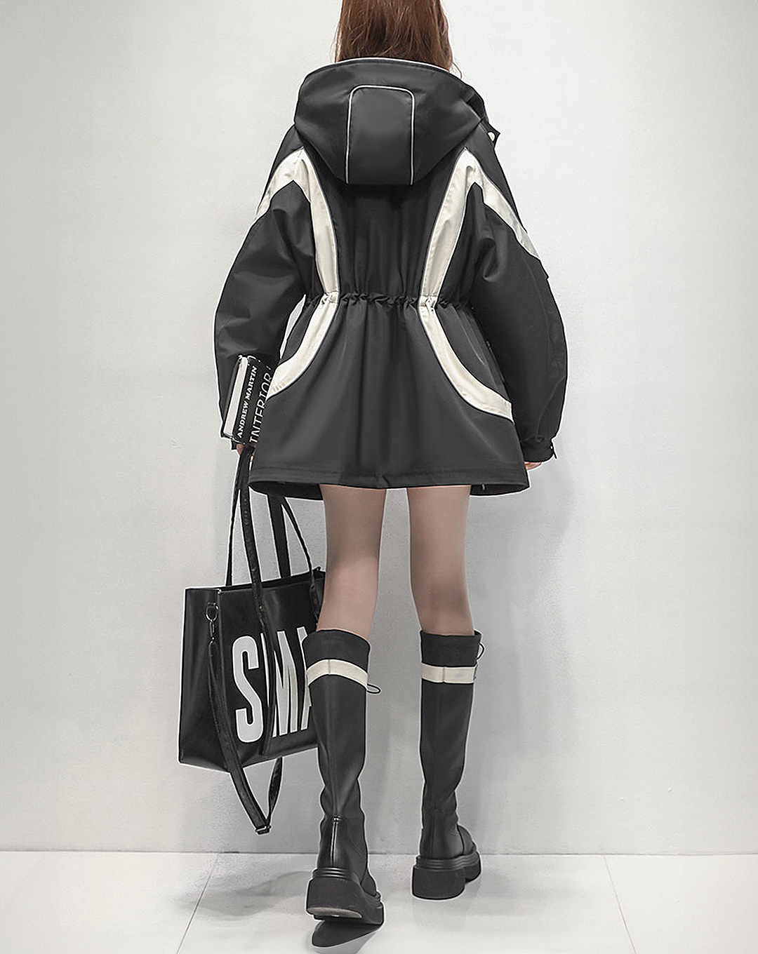 ♀Curve Line Hooded Jacket