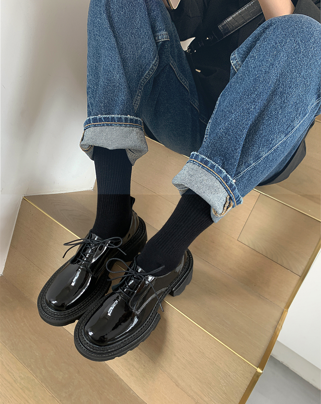 ♂♀本革/Stitch Design Leather Shoes