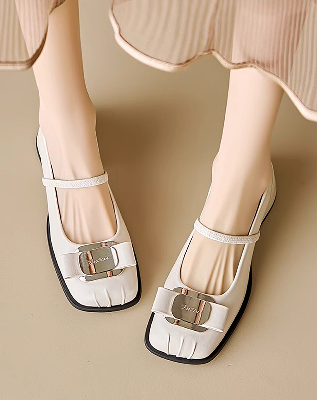 ♀Ribbon Buckle Pumps