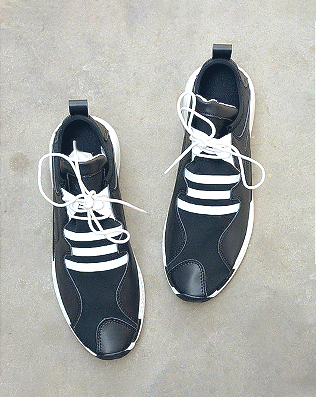 ♂♀本革/Horizontal Line Design Sneakers