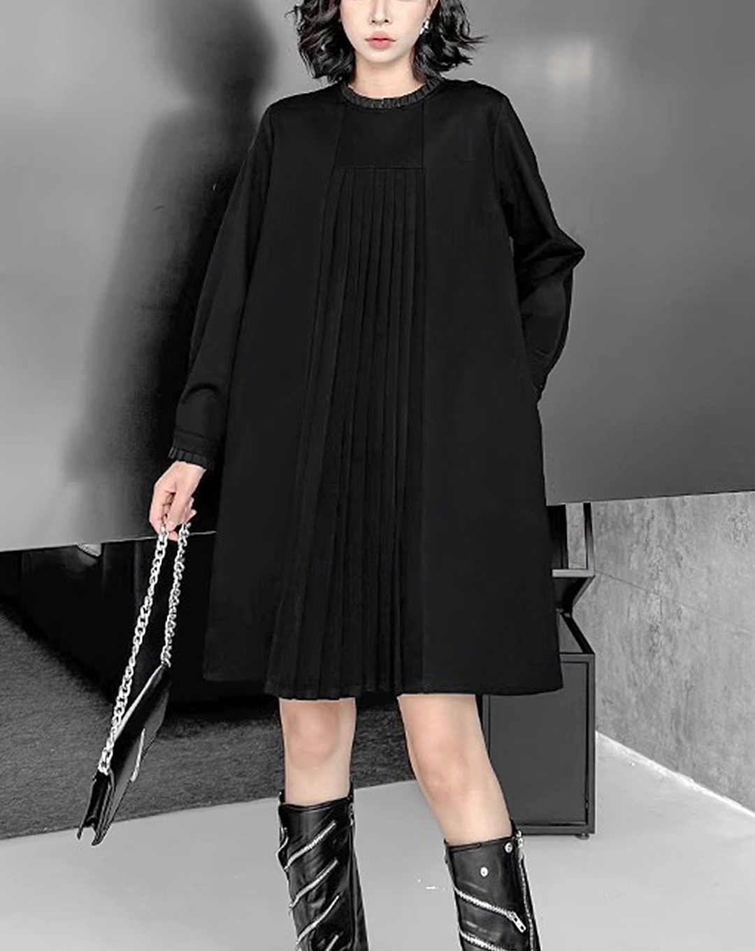 ♀Center Pleat Dress