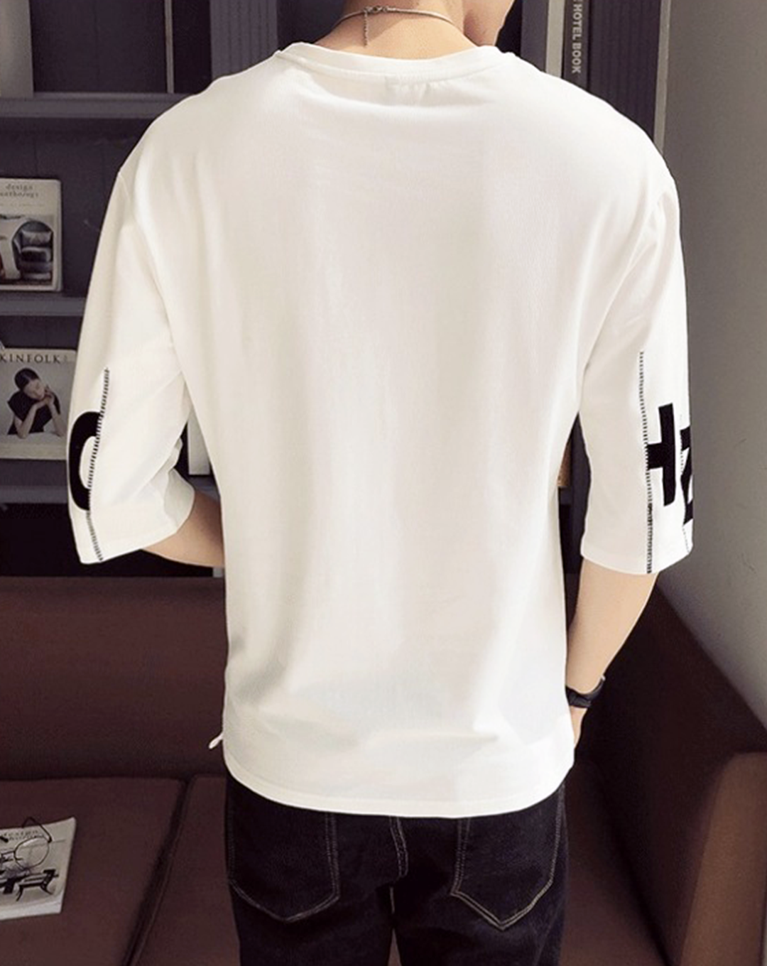 ♂Stitch Style and Logo Sleeve Shirt