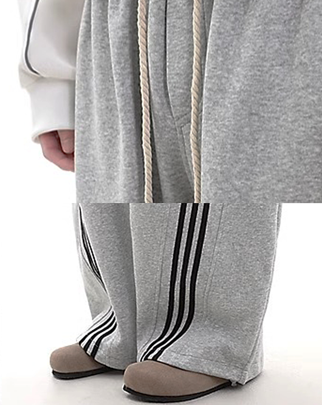 ♂Athletic Stripe Drawstring Pants