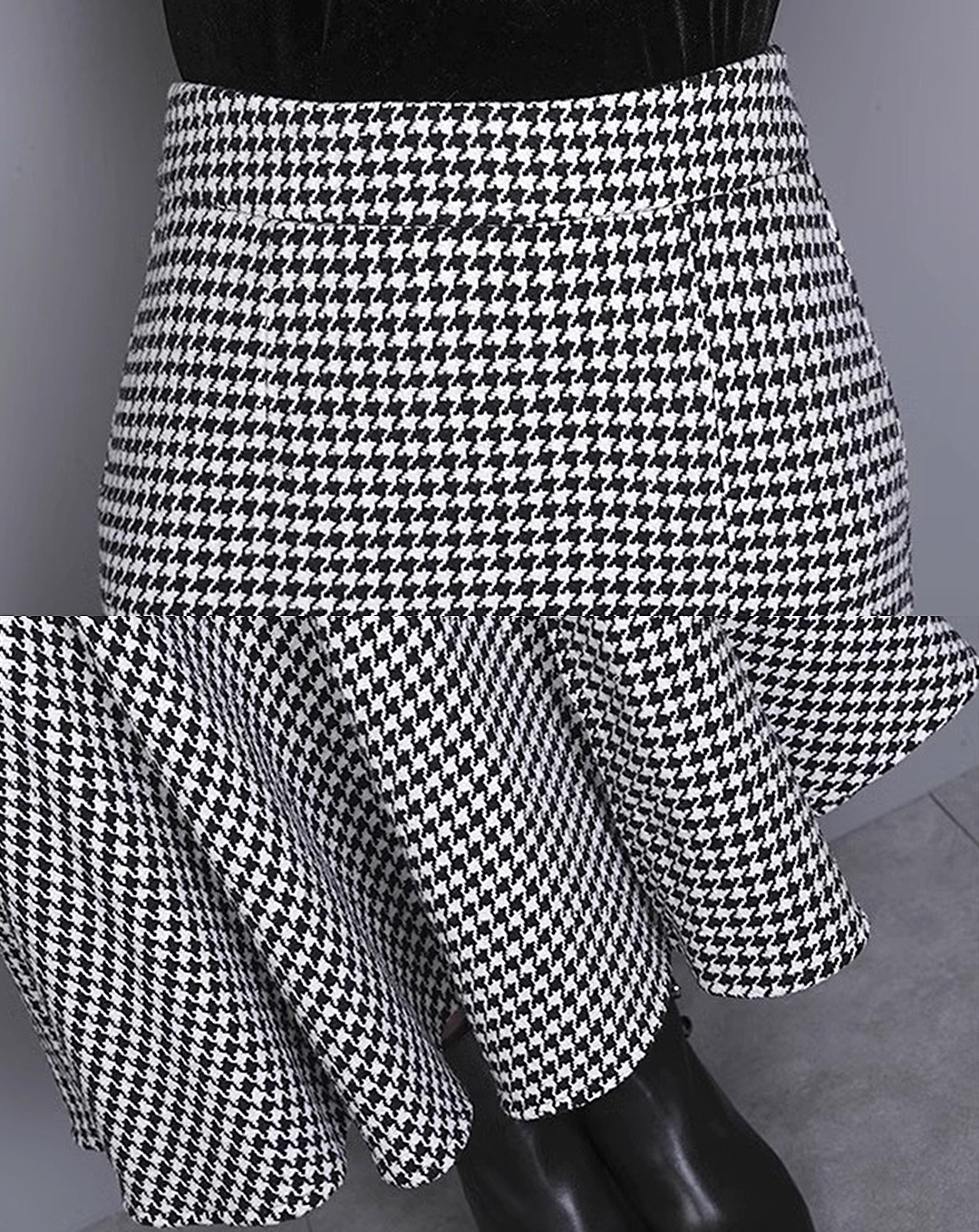 ♀Houndstooth Mermaid Skirt