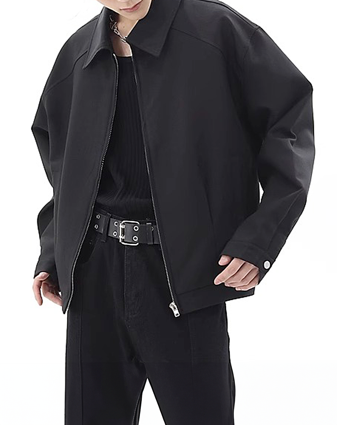 ♂Plain Zip-Up Jacket