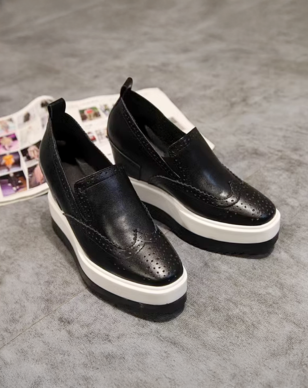 ♀本革/Wingtip Slip-on Shoes